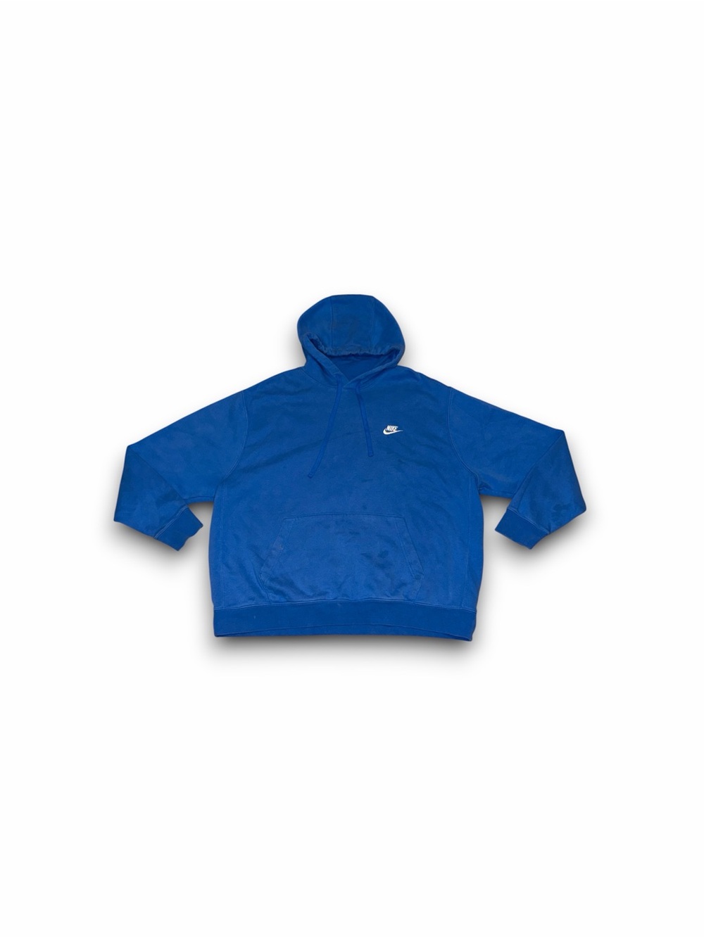 Nike sportswear club fleece pullover hoodie royal blue mens 2XL